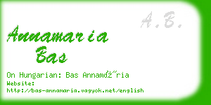 annamaria bas business card